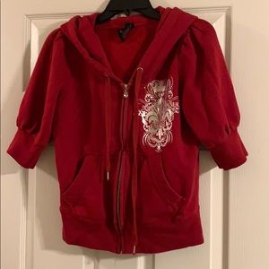 3/4 sleeve Express zip up hoodie